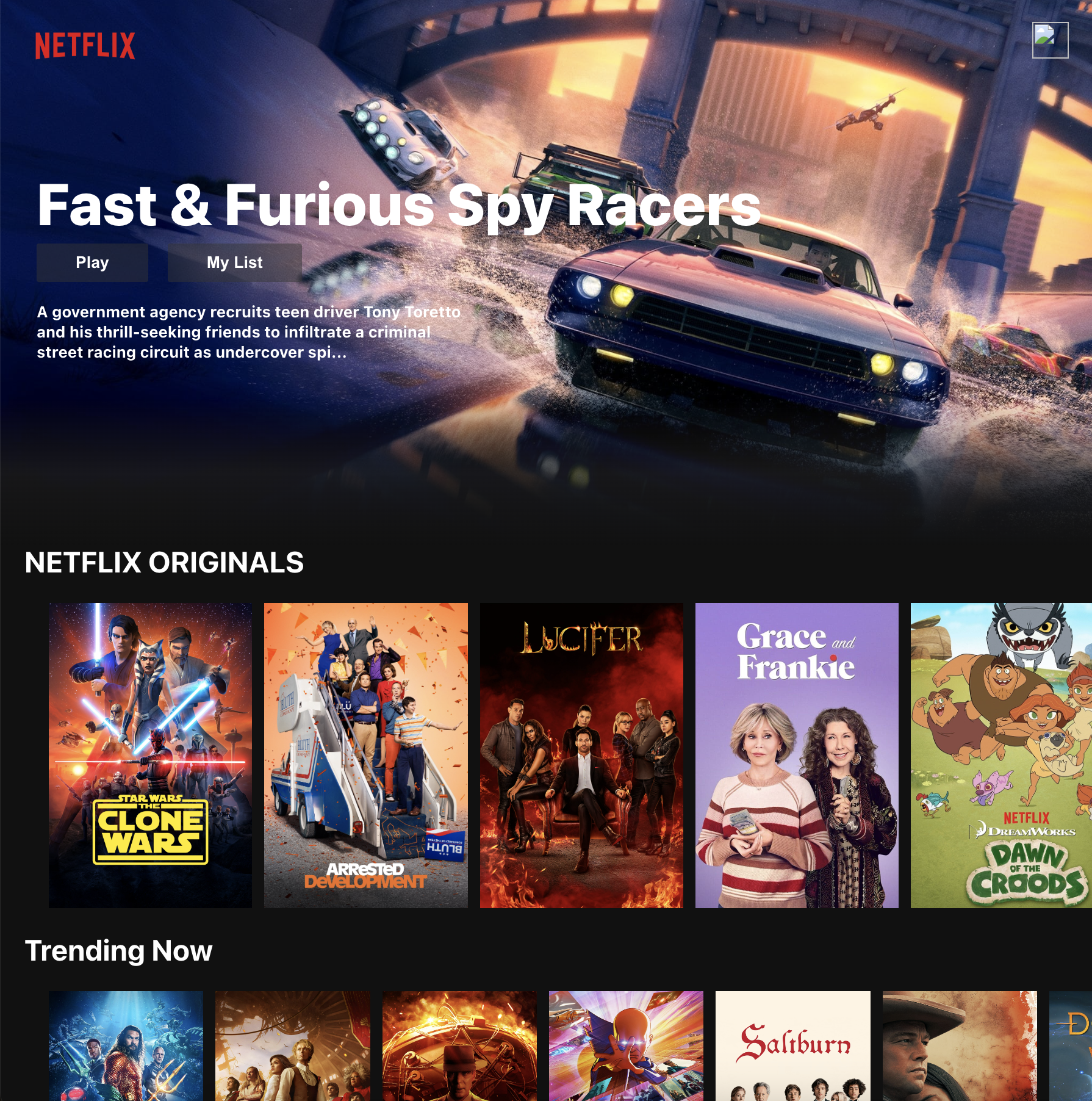Netflix Clone — screenshot