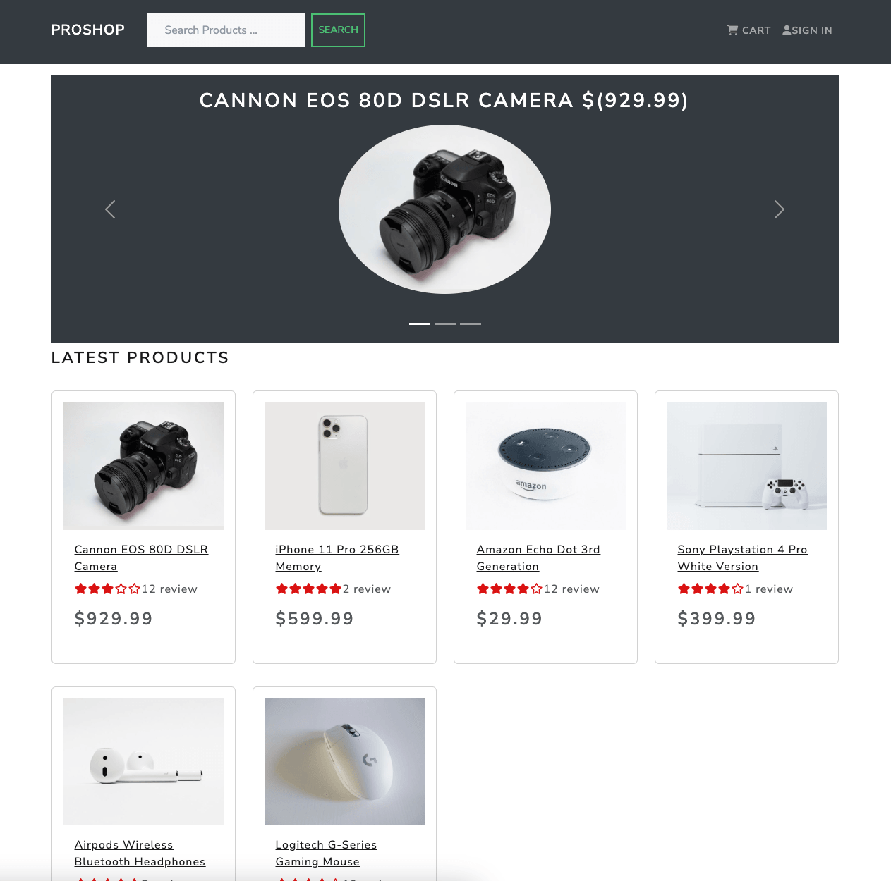 ProShop — screenshot